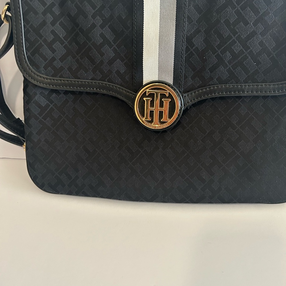 Tommy Hilfiger Black Crossbody Bag with Gold Logo
